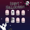 Picture of 24Pcs Halloween Press on Nails Short Square French Tip Fake Nails with Mummy Design Cute False Nails White Nails Tips Glue on Nails Halloween Nails Short Stick on Nails for Women Girls Halloween Decor