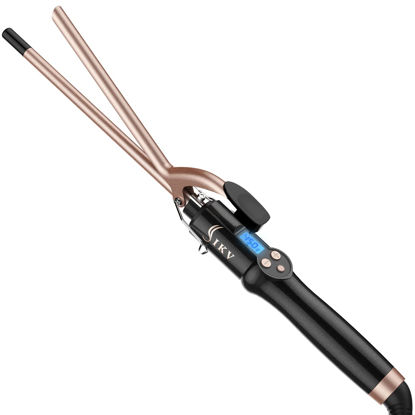 Picture of Small Curling Iron 3/8 Inch, Thin Curling Wand for Short Hair, 9mm Long Barrel Ceramic Hair Curling Iron