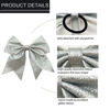Picture of Large Glitter Cheer bow, Hipcheer 8 Inch Large Jumbo Cheer Hair Bows Ponytail Holder Elastic Band Handmade for Cheerleaders Teen Girls College Sports