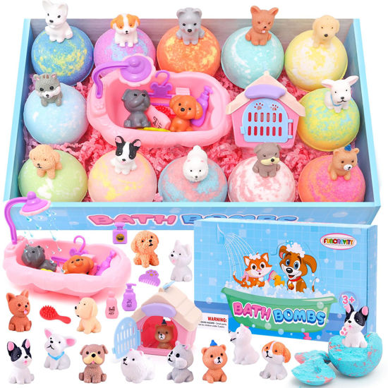 Picture of Bath Bombs for Kids with Surprise Inside for Girls Boys Toddlers Organic Kids Bath Bombs with Toys Inside Ideal Birthday Christmas Gift Set