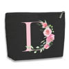 Picture of kdxpbpz A-Z Personalized Cosmetic Bag Monogrammed Makeup Bags Bridesmaid Gifts Custom Toiletry Pouch Gifts for Women Mom Best Friend Sister Bride Bridesmaid (D)
