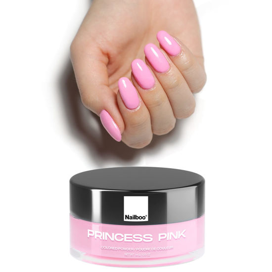 Picture of Nailboo PREMIUM Nail Dip Powder, Long-Lasting Dip Nails, Use With Nailboo Essential Liquids, Princess Pink Bright Pink Nail Dip Powder, 0.5 oz (1 Pack)