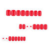 Picture of Red Valentine’s Day Press on Nails Short Square Fake Nails Red Hearts False Nails with Designs Glossy Finish Valentines Artificial Nails Cute Heart Glue on Nails for Women Manicure DIY 24Pcs