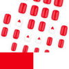 Picture of Red Valentine’s Day Press on Nails Short Square Fake Nails Red Hearts False Nails with Designs Glossy Finish Valentines Artificial Nails Cute Heart Glue on Nails for Women Manicure DIY 24Pcs