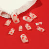 Picture of Red Heart Press on Nails White French Tip Fake Nails Medium Long Acrylic Nails Press ons Matte Artificial Nails Valentine’s Day Designs False Nails Cute Stick on Nails for Women DIY Nail Art 24Pcs