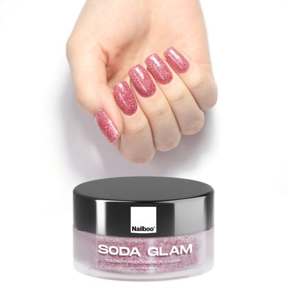 Picture of Nailboo PREMIUM Nail Dip Powder, Long-Lasting Dip Nails, Use With Nailboo Essential Liquids, Soda Glam Pink Glitter Nail Dip Powder, 0.5 oz (1 Pack)