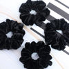 Picture of IVARYSS Extra Large Scrunchies for Women's Thick Hair, Premium Velvet Soft Jumbo Scrunchy, XL 6 inch Big Elastic Band Hair Accessories, 4 Pack, Black