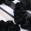 Picture of IVARYSS Extra Large Scrunchies for Women's Thick Hair, Premium Velvet Soft Jumbo Scrunchy, XL 6 inch Big Elastic Band Hair Accessories, 4 Pack, Black