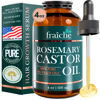 Picture of Live Fraiche Rosemary Castor Oil for Hair Growth Oil (16oz) Natural Hair Growth Serum - Pure Castor Oil with Rosemary Oil for Hair Growth and Thickening - Reduce Hair Loss & Promote a Healthy Scalp