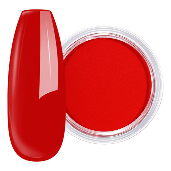 Picture of AILLSA Dip Powder Classic Red for Christmas, Red Dip Powder Nail 1 Oz Nail Dipping Powder French Nail Art for Starter Manicure Salon DIY at Home, Fall Winter Dip Powder Colors Long Lasting