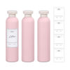 Picture of UMETASS 8.8oz Travel Essentials Shampoo Bottles for Toiletries,Empty Plastic Squeeze Bottles with Flip Cap for Toiletries Travel Size Shampoo and Conditioner (3 pack, pink)