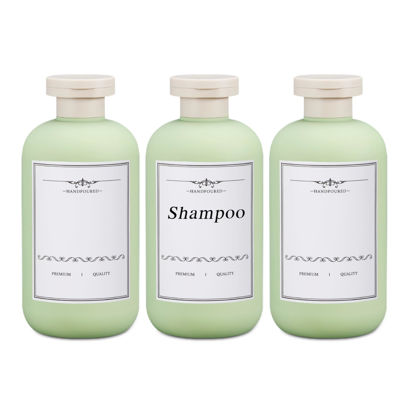 Picture of UMETASS 10oz Travel Shampoo Bottle, Empty Plastic Squeeze Bottles with Flip Cap, Lotion Container for Toiletries Travel Size Shampoo and Conditioner (3 pack green)