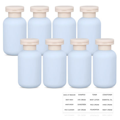 Picture of UMETASS Travel Shampoo Bottle, Empty Plastic Squeeze Bottles 3.4oz with Flip Cap, Lotion Container for Toiletries