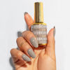 Picture of DND DC Gel Polish Set, Grey Collection, UV/LED Gel Polish and Air Dry Nail Lacquer, Matching Chip-Free Polish Duo, 315 Foxy Gray, 0.5 Fl Oz