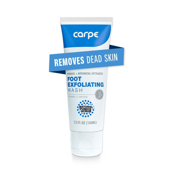 Picture of Carpe Exfoliating Foot Scrub - Odor Protection Feet Exfoliator Scrub & Foot Odor Eliminator for Feet - Improves Foot Antiperspirant Performance - Minty Fresh Foot Wash For Women & Men