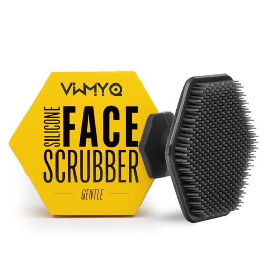Picture of VWMYQ Face Scrubber, Silicone Face Scrubber for Men, Gentle Exfoliator Pad & Massager, Facial Cleansing/Wash Brush - Removes Dead & Dry Skin（Black）