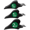 Picture of Professional Hair Clipper Combs Guides, Hair Clipper Guards 1 & 1/4" 1 & 1/2" 2", Mega NO.16 NO.12 NO.10 fits for Most Wahl Clippers (NO.10+NO.12+NO.16, Black)