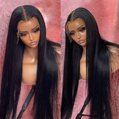Picture of BEEOS Ultra-fitted 13x6 SKINLIKE Real HD Lace Front Wig, Pre-Plucked Bleached small Knots 180% Density Invisible 0.10mm Ultra-thin HD Lace Straight Human Hair With Baby Hair 18 Inch