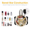 Picture of Barrel Drawstring Makeup Bag Large Cosmetic Bag Make up Bags Women and Girls Toiletry Organizer for Travel Toiletries Accessories Essentials (Black) (Patent)