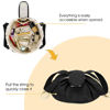 Picture of Barrel Drawstring Makeup Bag Large Cosmetic Bag Make up Bags Women and Girls Toiletry Organizer for Travel Toiletries Accessories Essentials (Black) (Patent)