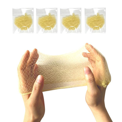 Picture of 50PCS Hair Nets Invisible Elastic Edge Mesh Bun Hair Nets for Ballet Dance 20" Blonde