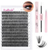 Picture of FADLASH DIY Lash Extension Kit Individual Lashes Cluster D Curl Eyelash Extension Kit with Lash Bond and Seal and Lash Applicator Tool for Self Application at Home (40D-0.07D-15-20MIX KIT)