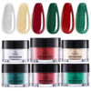 Picture of Beetles Dip Powder Nail Set: 6 Colors Winter Nail Dip Powder Red Green Glitter Silver Gold Dipping Powder Starter Kit Manicure DIY Salon for Women,No Nail Lamp Needed