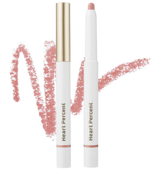 Picture of Heart Percent Dote On Mood Lip Pencil, Long-Lasting Creamy Lip Crayon Smooth Color Liner Retractable Lipstick Pencil 0.8g, #06. Rose Beige