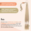 Picture of SEIKEA Long DIY Braided Ponytail Extension with Hair Tie Straight Wrap Around Hair Extensions Ponytail Natural Soft Hairpiece Blonde with Pale Gold Highlights 34 Inch (After Braided 30 Inch)