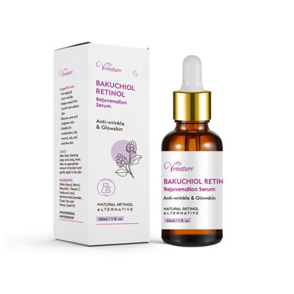 Picture of Venature Bakuchiol Retinol Rejuvenation Serum,2024 Best Retinol Serum for Wrinkles Bakuchiol Retinol Face Serum Korean, Retinol Serum for Wrinkles, Reduce Wrinkles