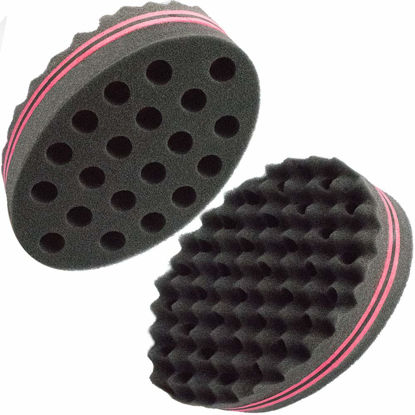 Picture of Hair Magic Twist Sponge: Two-Sided Dread Afro Coil Barber Tool for Curling and Waving Men's and Women's Long/Short Hair, 1 Pc