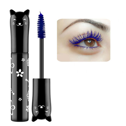 Picture of LGSZGDCN Blue Lashes Extensions Mascara Makeup Voluminous Original Volume Building Waterproof Fast Dry Eyelashes Curling Lengthening Eye Lashes Party Stage Use