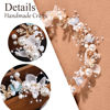 Picture of Wedding Hair Accessories for Kids, Flower Girl Hair Accessory, Princess Headpiece White Flower Headband Pearl for Girl and Flower Girls Cute Bridal Wedding Hair Band, Women's Fashion Headbands (Blue)