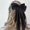 Picture of Canitor Hair Bows for Women Silky Satin Hair Ribbon Hair Barrettes Clip Oversized Long Tail Hair Bows Cute Aesthetic Coquette Hair Accessories Preppy Teen Girl Gifts Trendy Stuff Things