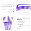 Picture of Detangling Hair Brush, Detangling brush for Adults and Kids, Comb Set for Kinky Curly Coily and Wavy Hair, For Wet and Dry Hair, Afro American Type 3a-4c, Comfortable Grip(Purple)