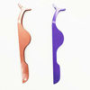 Picture of 2 PCS False Eyelshes Applicator Tool Remover Clip Eyelash Extension Tweezer Nipper Stainless Steel Black