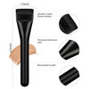 Picture of BEAUTYFACTOR 2Pcs Flat Foundation Brush,Face Mask Brush Makeup Spatula Facial Brush for Liquid Foundation Mask,Premium Face Korean Makeup Brush for Blending Cream (Black&Black)
