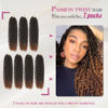 Picture of Dansama 7 Packs Passion Twist Hair Water Wave Braiding Hair for Butterfly Style Crochet Braids Bohemian Hair Extensions (14inch (Pack of 7), T1B/30)