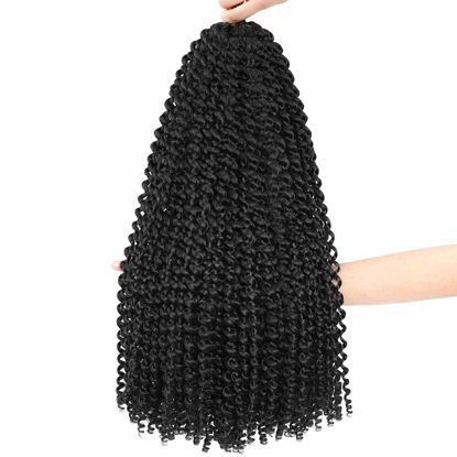 Picture of Passion Twist Hair 14 Inch 8 Packs Water Wave Crochet Hair Curly Braiding Hair For Butterfly Locs Long Bohe Crochet Braids (14 Inch (Pack of 8), 2#)