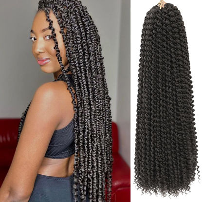 Picture of Passion Twist Hair 24 Inch 8 Packs Passion Twist Crochet Hair For Women Passion Twists Braiding Hair Long Bohemian Spring Twist Hair Crochet Braids Synthetic Hair Extension (24 Inch, 2#)