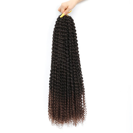 Picture of Alrence Passion Twist Hair 24 Inch 8 Packs Water Wave Crochet Hair Curly Braiding Hair For Butterfly Locs Long Bohe Crochet Braids (24 Inch (Pack of 8), 1B/33)