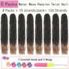 Picture of Passion Twist Hair 18 Inch 8 Packs Passion Twist Crochet Hair For Black Women Water Wave Braiding Hair Bohemain Long Spring Twist Hair Synthetic Hair Extension 18 Inch (Pack of 8), T27)