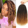 Picture of Passion Twist Hair 14 Inch 8 Packs Water Wave Crochet Hair Curly Braiding Hair For Butterfly Locs Long Bohe Crochet Braids (14 Inch (Pack of 8), 1B/30/27)