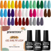 Picture of JEWHITENY 23PCS Gel Nail Polish Set 20 Translucent Nail Polish Jelly Color Natural and Elegant Long Lasting Suitable for Salon and Home