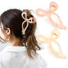Picture of Yanibest Elegant Bow Hair Claw Clips Stylish Large Hair Clips for Thin and Thick Hair | Holiday Gift for Teen Girls | Chic Hair Styling Accessories for Women (Beige/Pink)