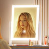 Picture of Gvnkvn 15.2" Lighted Makeup Mirror Hollywood Vanity Mirror with Lights, Three Color Modes,Detachable 10X Magnification Mirror, Smart Touch Control, 360°Rotation White