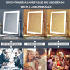 Picture of Gvnkvn 15.2" Lighted Makeup Mirror Hollywood Vanity Mirror with Lights, Three Color Modes,Detachable 10X Magnification Mirror, Smart Touch Control, 360°Rotation White