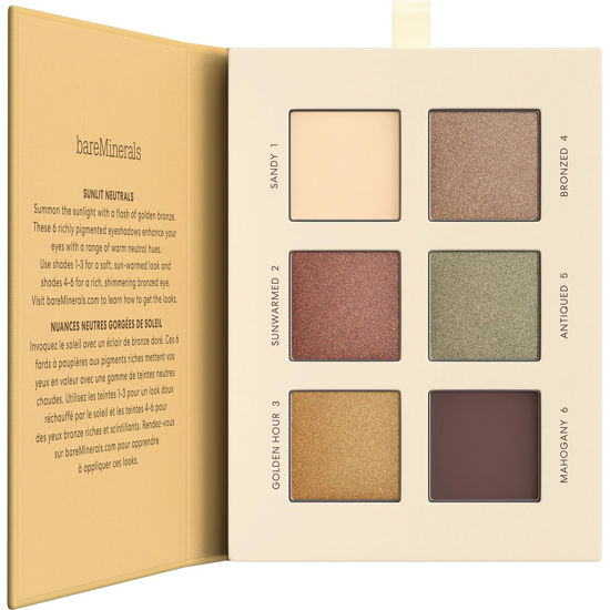 Picture of bareMinerals Mineralist Eyeshadow Palette, Six Richly Pigmented + Blendable Shades, Talc-Free Eye Shadow Palette Makeup, Vegan, Sunlit