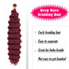 Picture of Dorsanee Burgundy Braiding Hair for Boho Braids 20 Inch 4 Packs Pre Stretched Braiding Hair and 18 Inch 1 Pack Deep Wave Braiding Hair for Crochet Boho Braids Synthetic Hair Extensions (bug#)