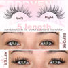 Picture of Goddvenus Eyelash Clusters Wispy Lash Clusters Natural 300pcs Lashes Clusters 10-16mm DIY Cluster Eyelash Extensions C Curl Individual Lashes Cluster Eyelashes Clusters for DIY Lash Extension